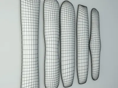 Zulu Elongated Shields 2 3D model