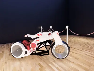 Neon Bike Vehicle 3D Model for unity game 3D model