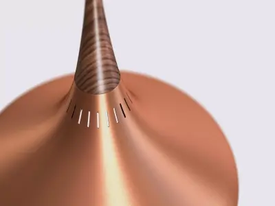 Orient copper pendant light 3D model