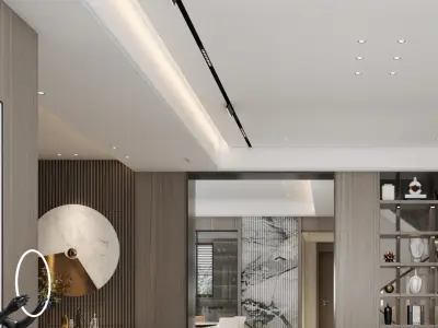 Modern Living Luxury Room 3D model