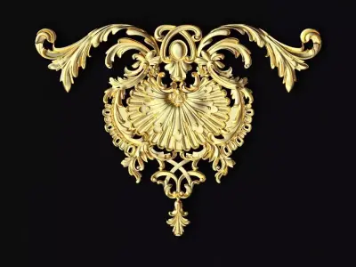 Central decor ornament for furniture 3D model 817