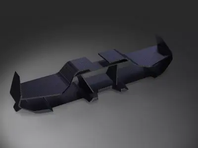 Rc rear wing gt spoiler auto motor 3D model