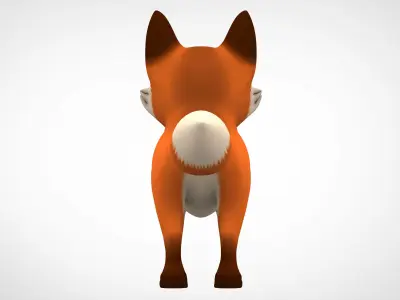 Red Fox Low-poly 3D model