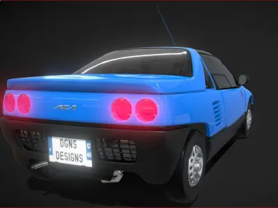 Mazda Autozam AZ-1 Low-poly 3D model