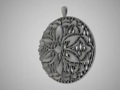 Floral Cambered Necklace 3D print model