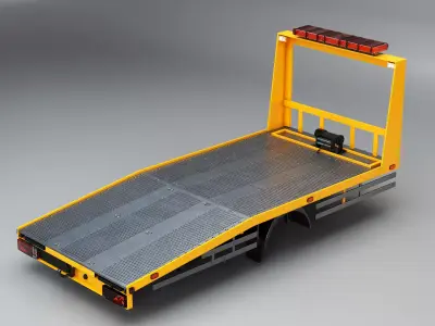 Car Transporter Flatbed Tow Truck Body Low-poly 3D model