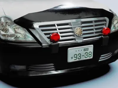 Japanese Police Vehicle Low-poly 3D model