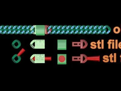 Cuban Diamond Chain Bracelet Necklace Link SIZE 6MM Width 3D print model