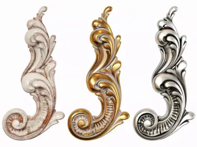 Classic carved 128 3D model