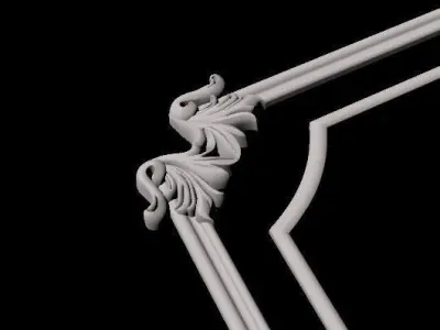Central decor ornament for furniture 3D model 1068