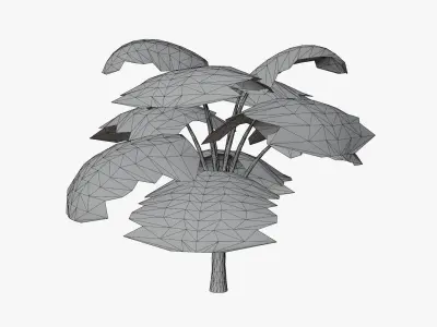 Monstera Tropical Plant Low-poly 3D model