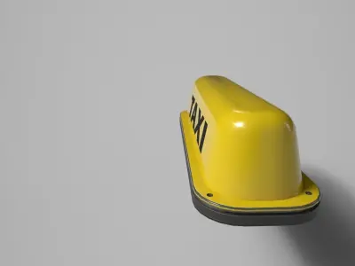 Taxi Sign Low-poly 3D model buy