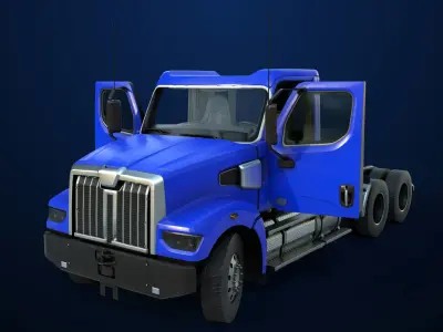 Generic Heavy Truck Chassis 01 All PBR Unity UE Textures Low-poly 3D model