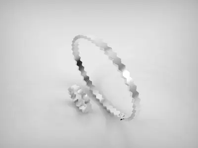 Chaumet set ring and bracelet 3D print model