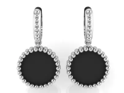 Circle Milgrain Earring 2801 3D print model