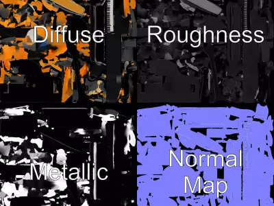 Elegant Black Grand Piano model pack Low-poly 3D model