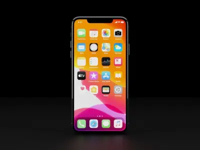 Apple iPhone 11 Pro Max In All Official Colors  and Dimensions Low-poly 3D model