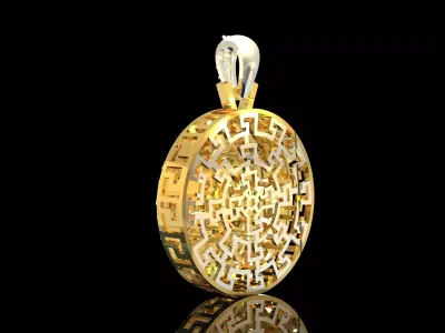 Crown stl 3dm Pendant Model jp0342 3D print model