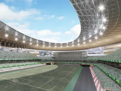 Stadium and sports complex 3D model