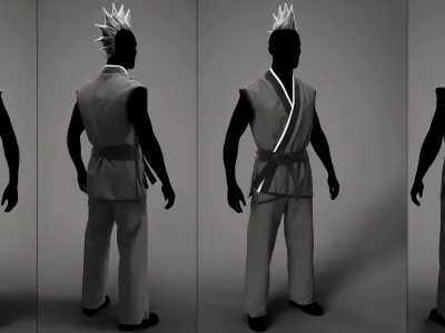 KARATEGI karate uniform 3D model