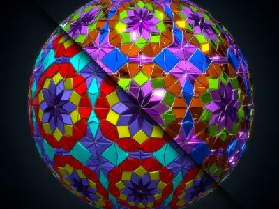 Persian Mirror work material - VOL 03 - Maps - SBsar Texture