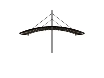 Motorized Pergola 6a rusty iron 3D model