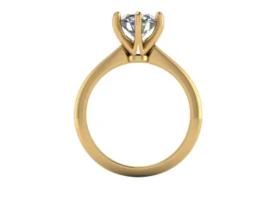 Solitaire Diamond Engagement Ring R2 3D print model