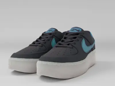 Pair of womans urban sneakers shoes sport outdoor  3D model