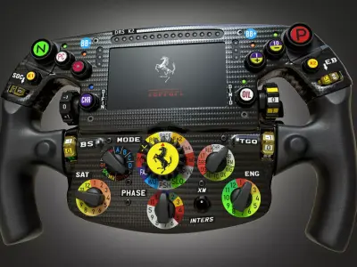 F1 Ferrari Steering wheel Low-poly 3D model