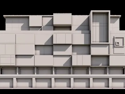 07 Modern Concrete Building 3D model