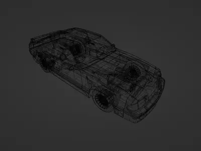 1980s Muscle Car Low-poly 3D model