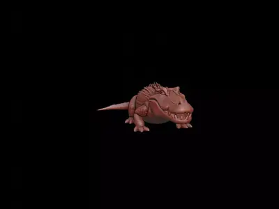 Alligator Animal Sculpture 3D print model