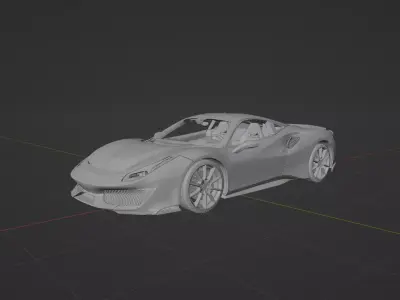 Ferrari 488 Pista 3D print model