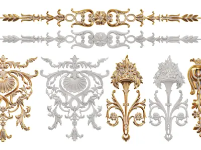 Collection of 40 classic carvings Part 5 3D model