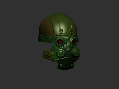 helmet high poly sculpt 3d printable ver 7 3D model 3D model 16
