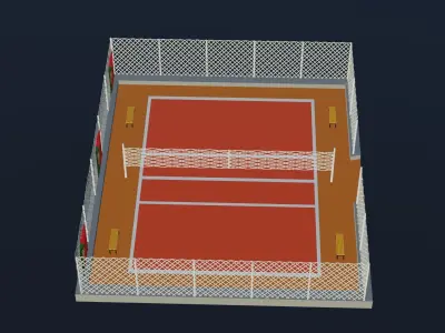  Volleyball Stadium - Portugal Low-poly 3D model