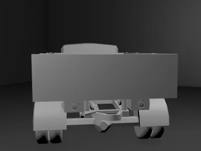 Low-poly freight car Low-poly 3D model