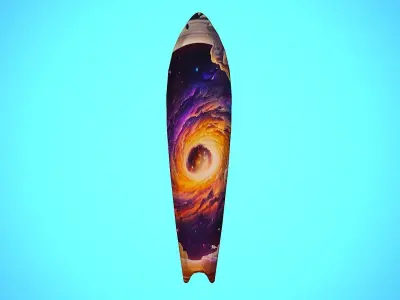 SURF BOARD 19 CARTOON STYLIZED Low-poly 3D model