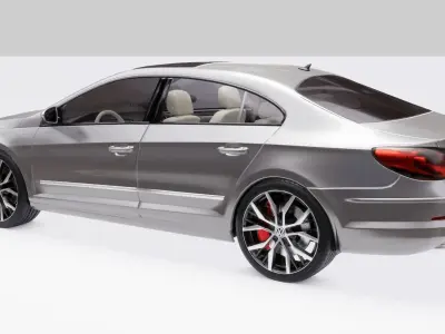 Volkswagen Passat Low-poly 3D model