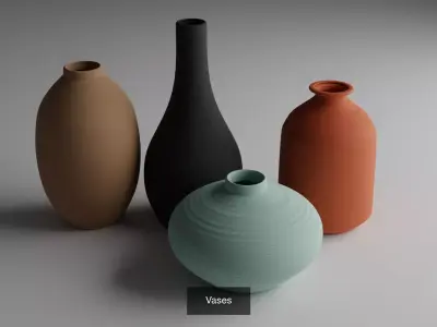 Vases 3D Model Collection