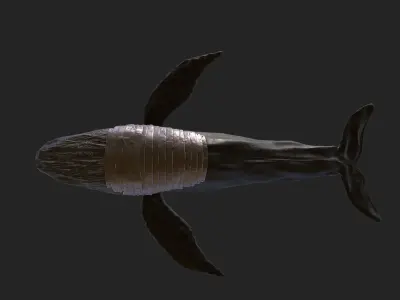 Demon Whale PBR Low-poly 3D model
