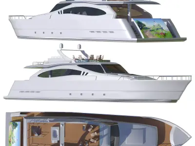 personal yacht 3D model purchase