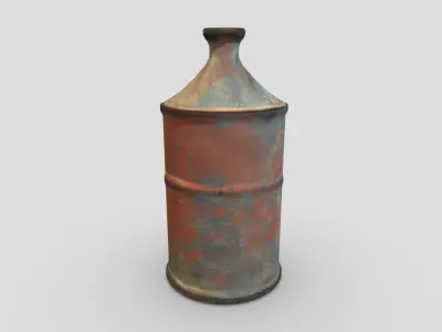 Rusty Oil Can 2 Low-poly 3D model