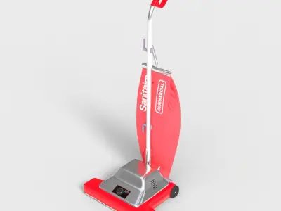 UPRIGHT VACUUM CLEANER Low-poly 3D model