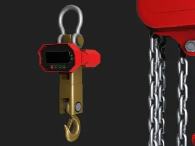 Chain hoist and Crane scales r2 3D model