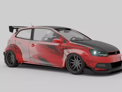 Volkswagen polo gti widebody 3D model