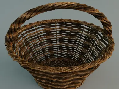 Wicker Basket Free 3D model