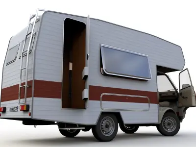 Bischofberger Toyota Hiace Campingbus 1980 3D model