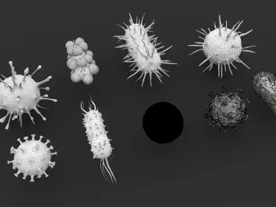 Corona virus 3D model