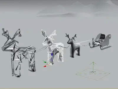 Sleigh of Santa Claus 3d 3D model